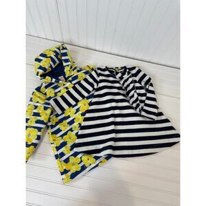 Mayoral & Gymboree Girls Floral Striped Rain Coat & Ruffled Dress Bundle Sz 3 yo